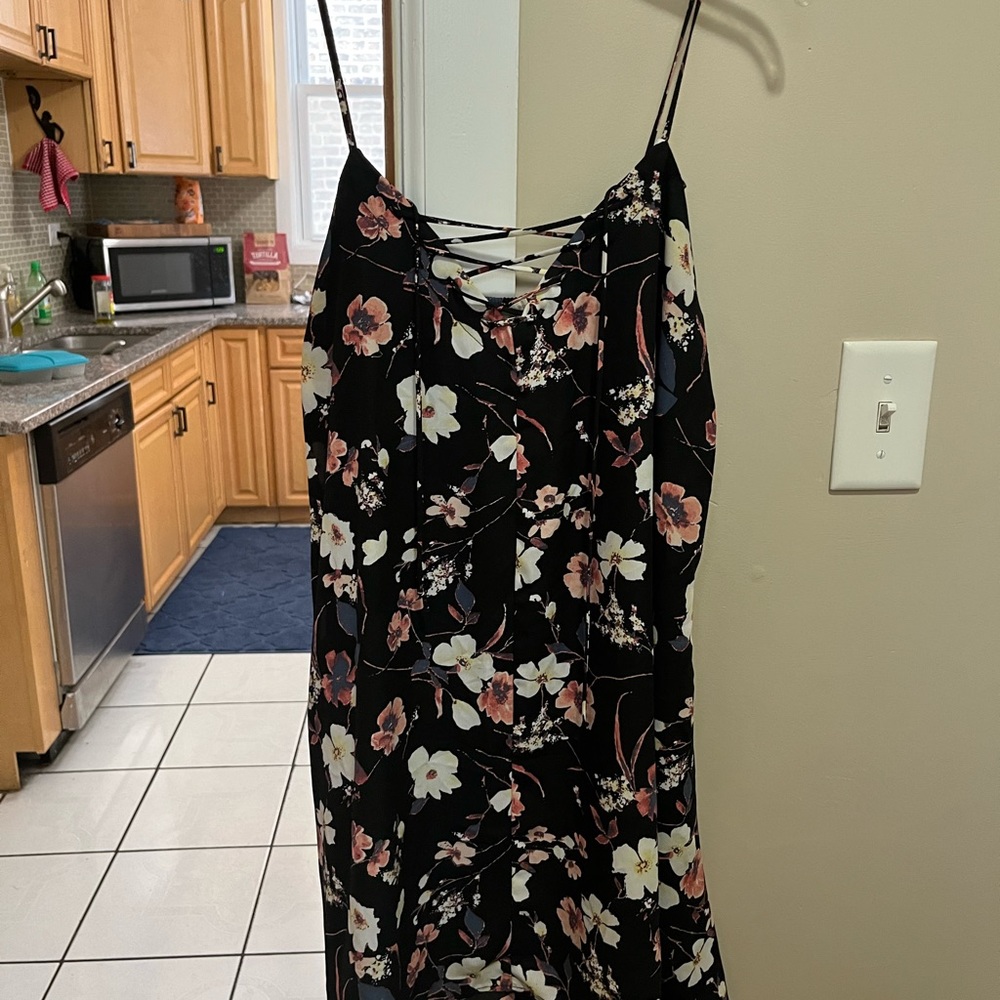 Black floral sundress